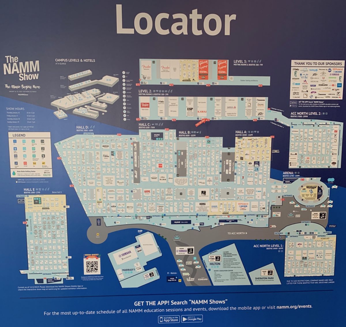 NAMM show map